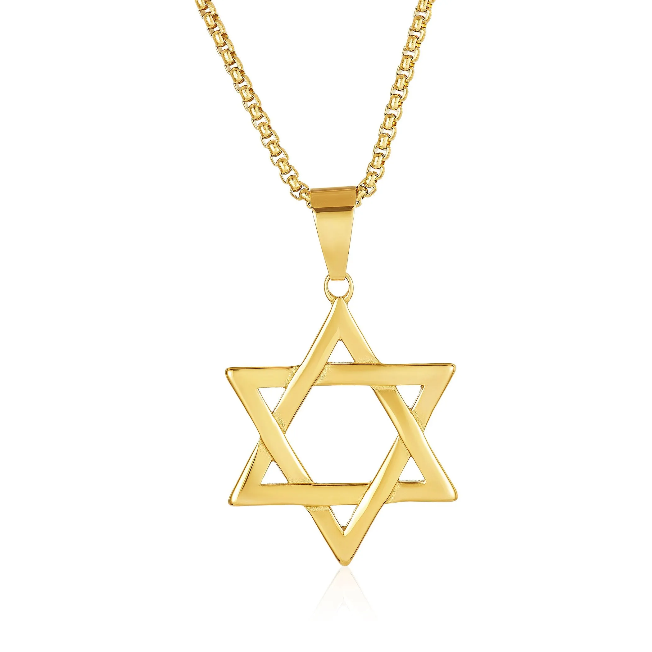Crucible Los Angeles Large Star of David Stainless Steel Necklace