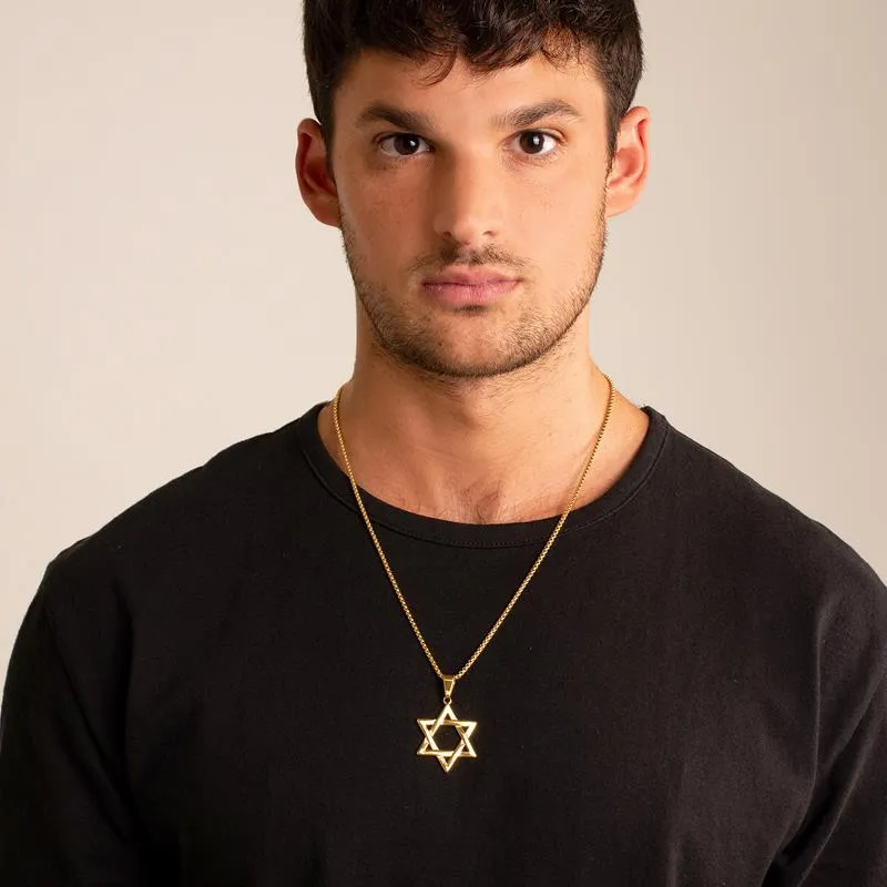 Crucible Los Angeles Large Star of David Stainless Steel Necklace