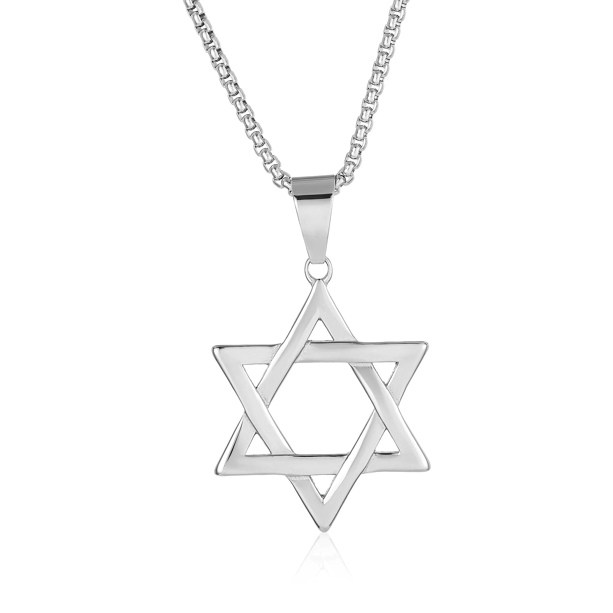 Crucible Los Angeles Large Star of David Stainless Steel Necklace