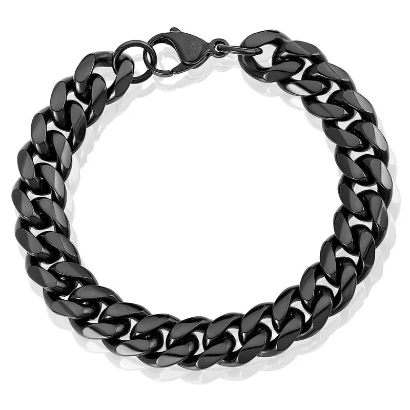 Crucible Los Angeles Men's 12mm Stainless Steel Curb Bracelet
