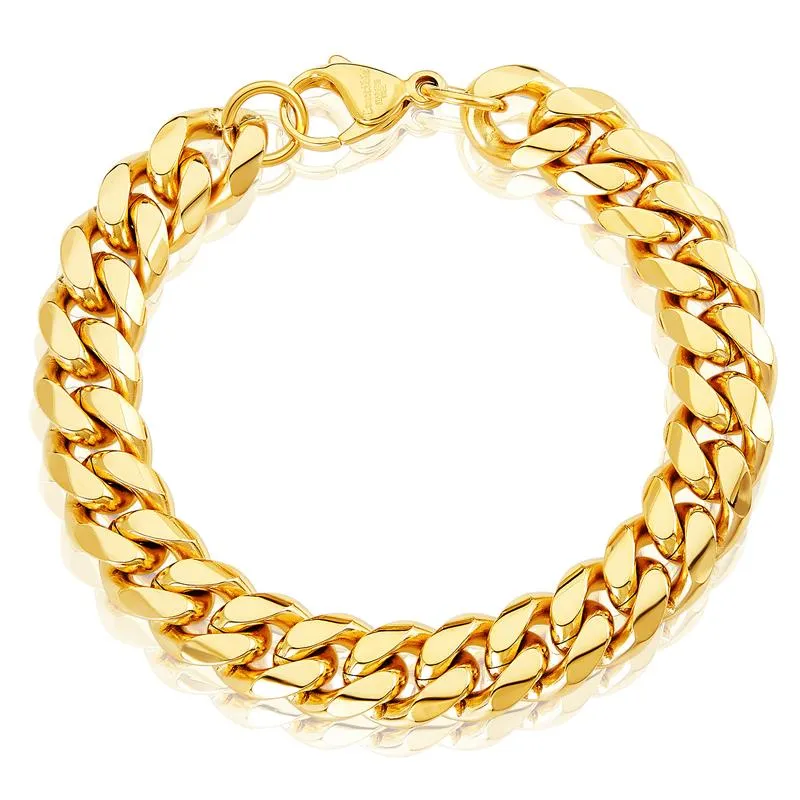 Crucible Los Angeles Men's 12mm Stainless Steel Curb Bracelet