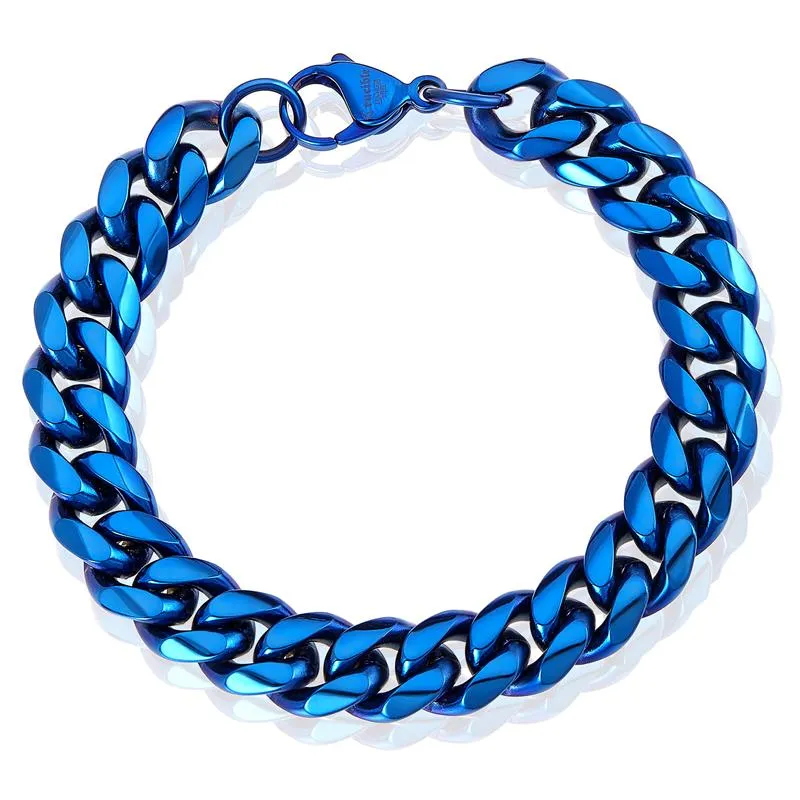 Crucible Los Angeles Men's 12mm Stainless Steel Curb Bracelet