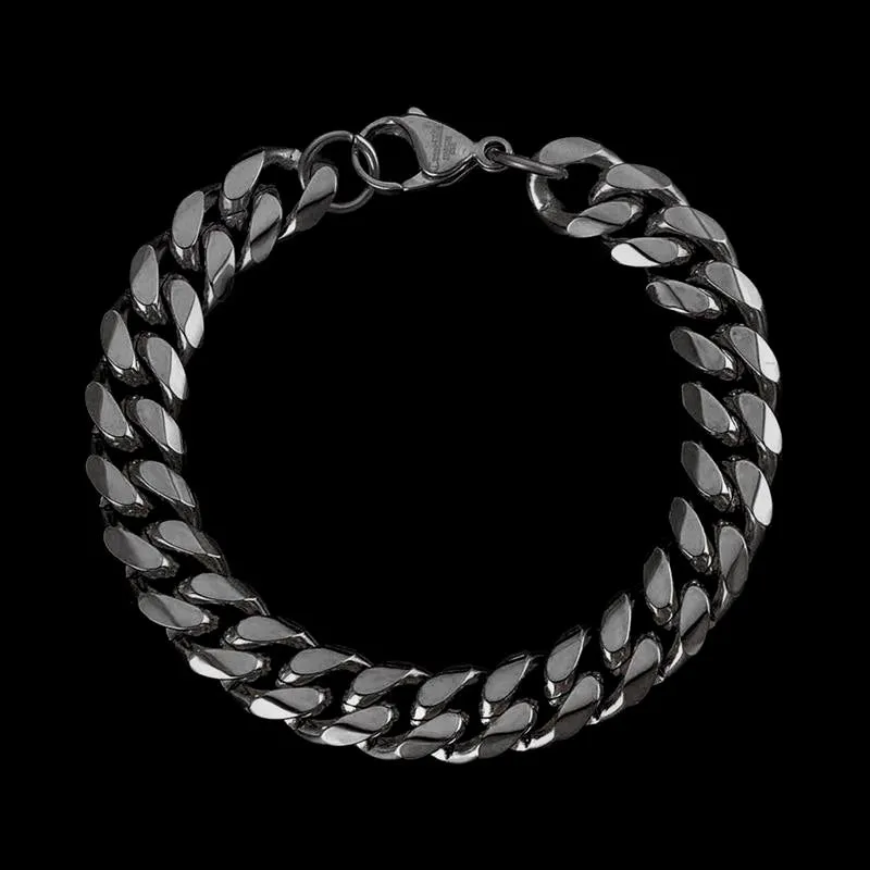 Crucible Los Angeles Men's 12mm Stainless Steel Curb Bracelet