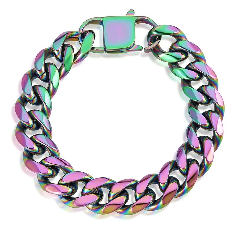 Crucible Los Angeles Men's 14mm Stainless Steel Curb Bracelet