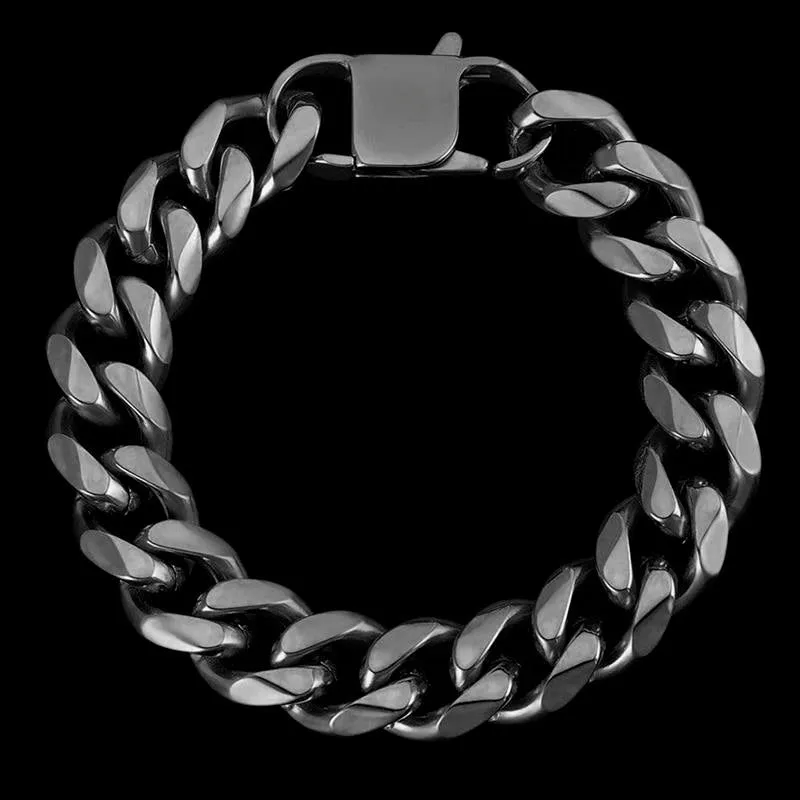 Crucible Los Angeles Men's 14mm Stainless Steel Curb Bracelet