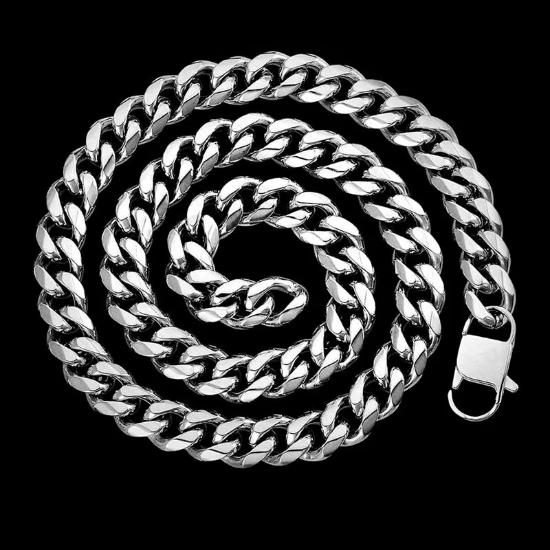 Crucible Los Angeles Men's 14mm Stainless Steel Curb Necklace