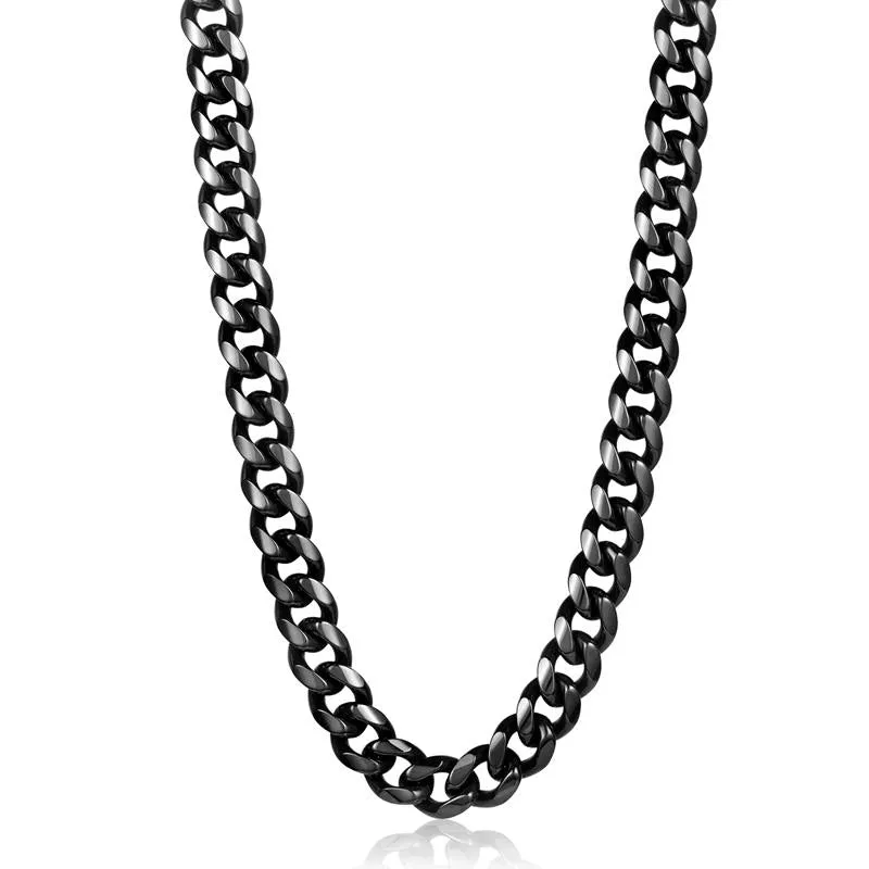 Crucible Los Angeles Men's 14mm Stainless Steel Curb Necklace