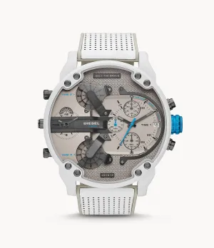 Diesel Men's Mr. Daddy 2.0 Chronograph, White-Tone Stainless Steel Watch
