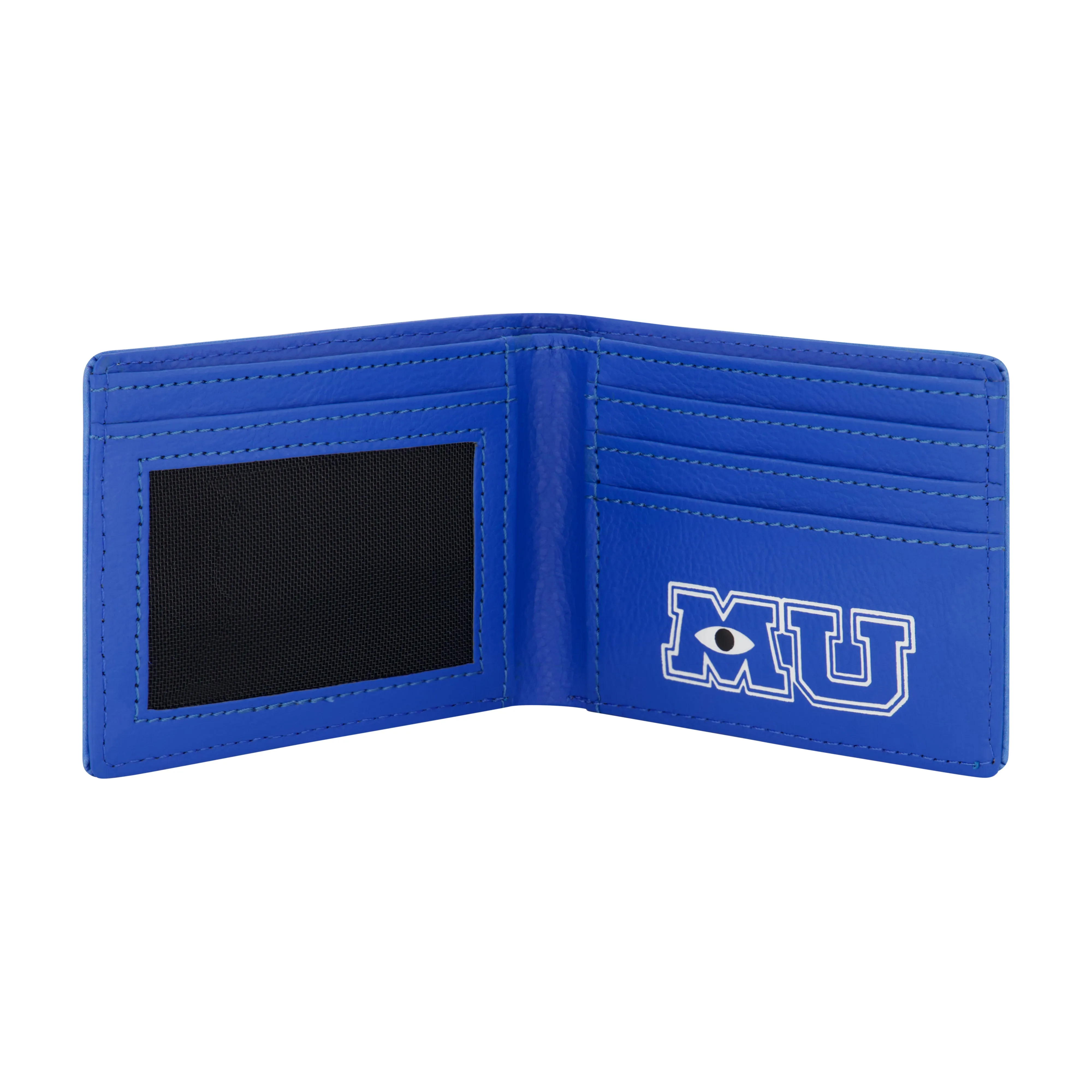 Disney Pixar MONSTERS MU LOGO AOP Bifold Wallet, Slim Wallet with Decorative Tin for Men and Women