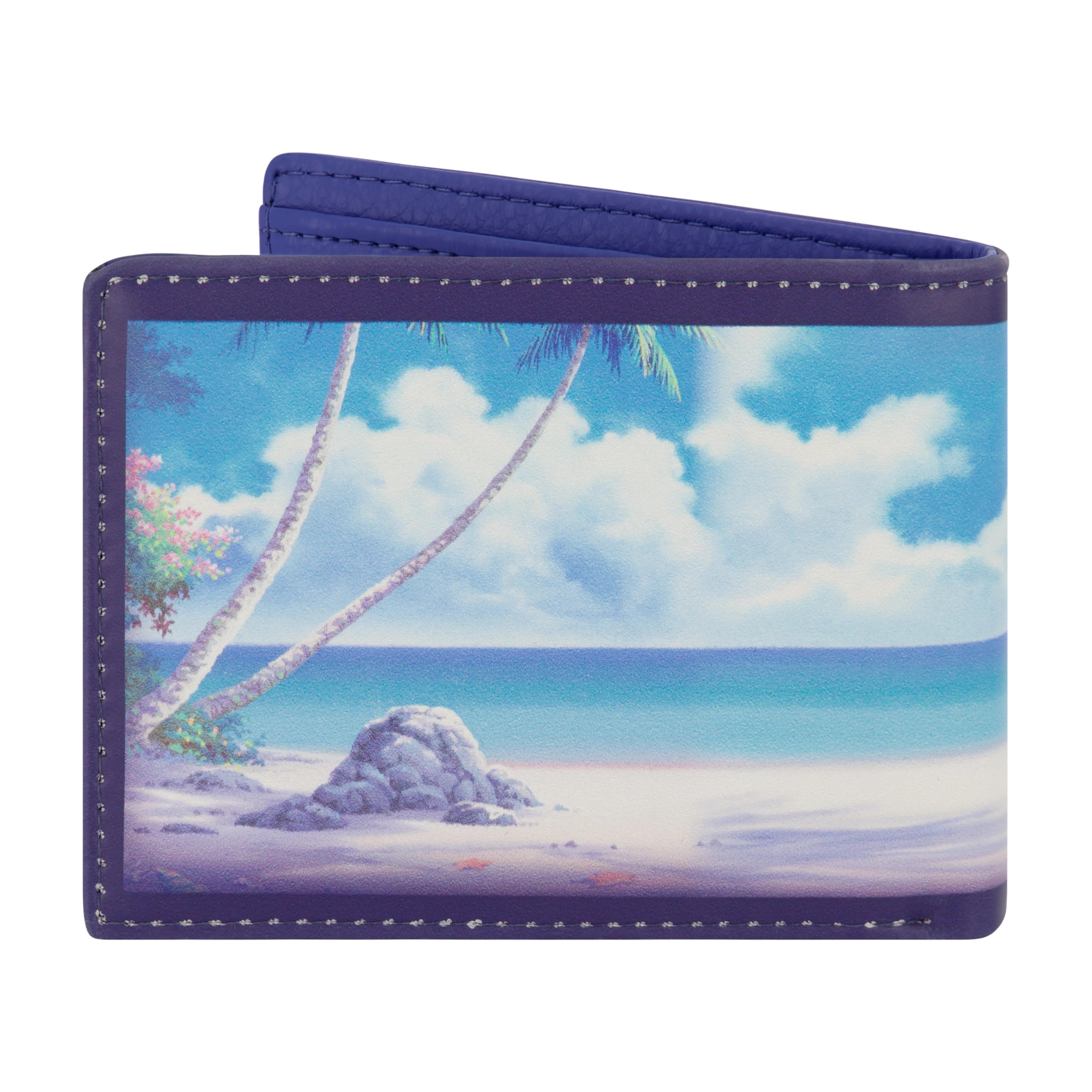 Disney STITCH CHILL N RELAX PRINT Bifold Wallet, Slim Wallet with Decorative Tin for Men and Women