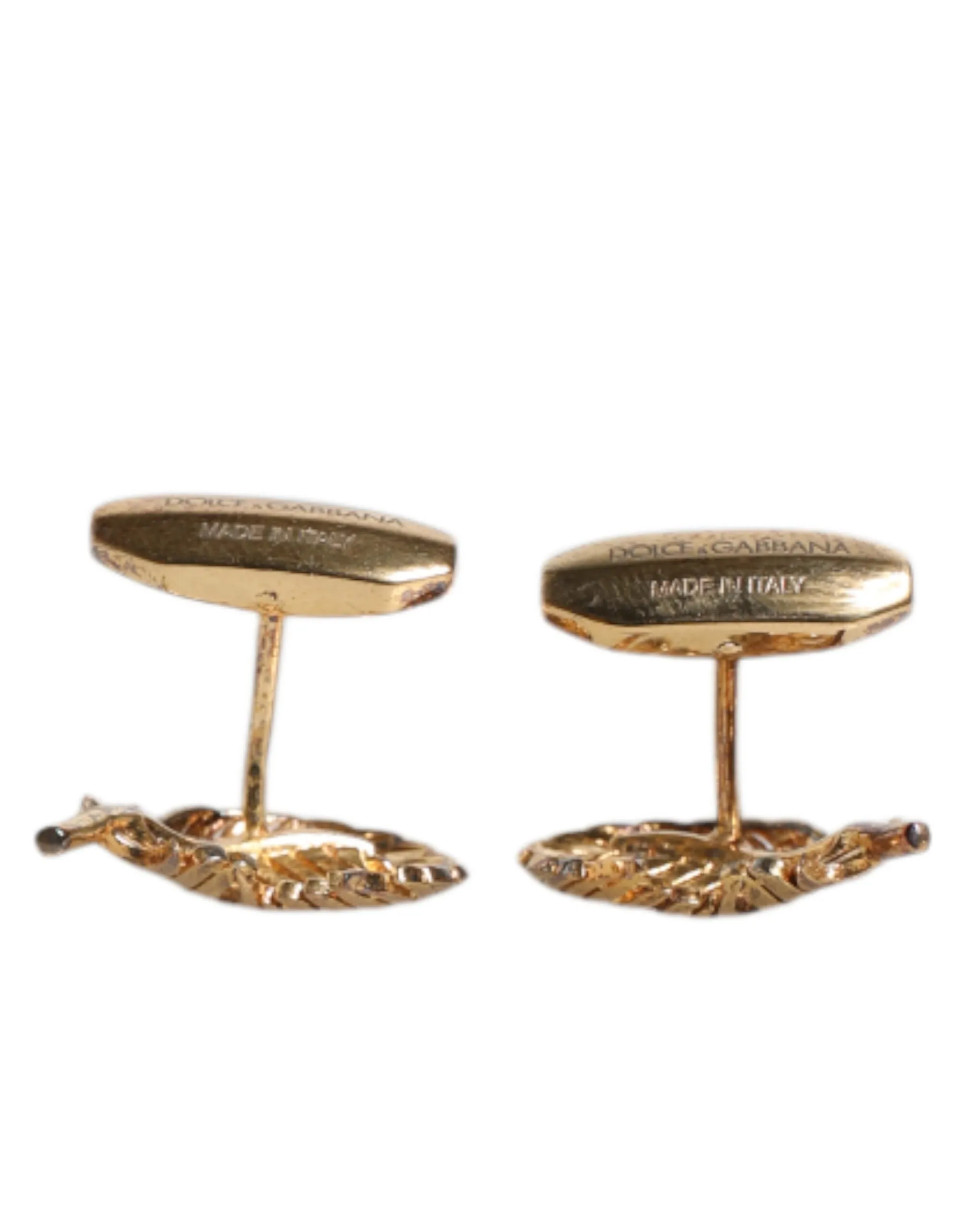 Dolce & Gabbana 925 Sterling Crystal Leaf Accessory Men's Cufflink (Pre-Owned)