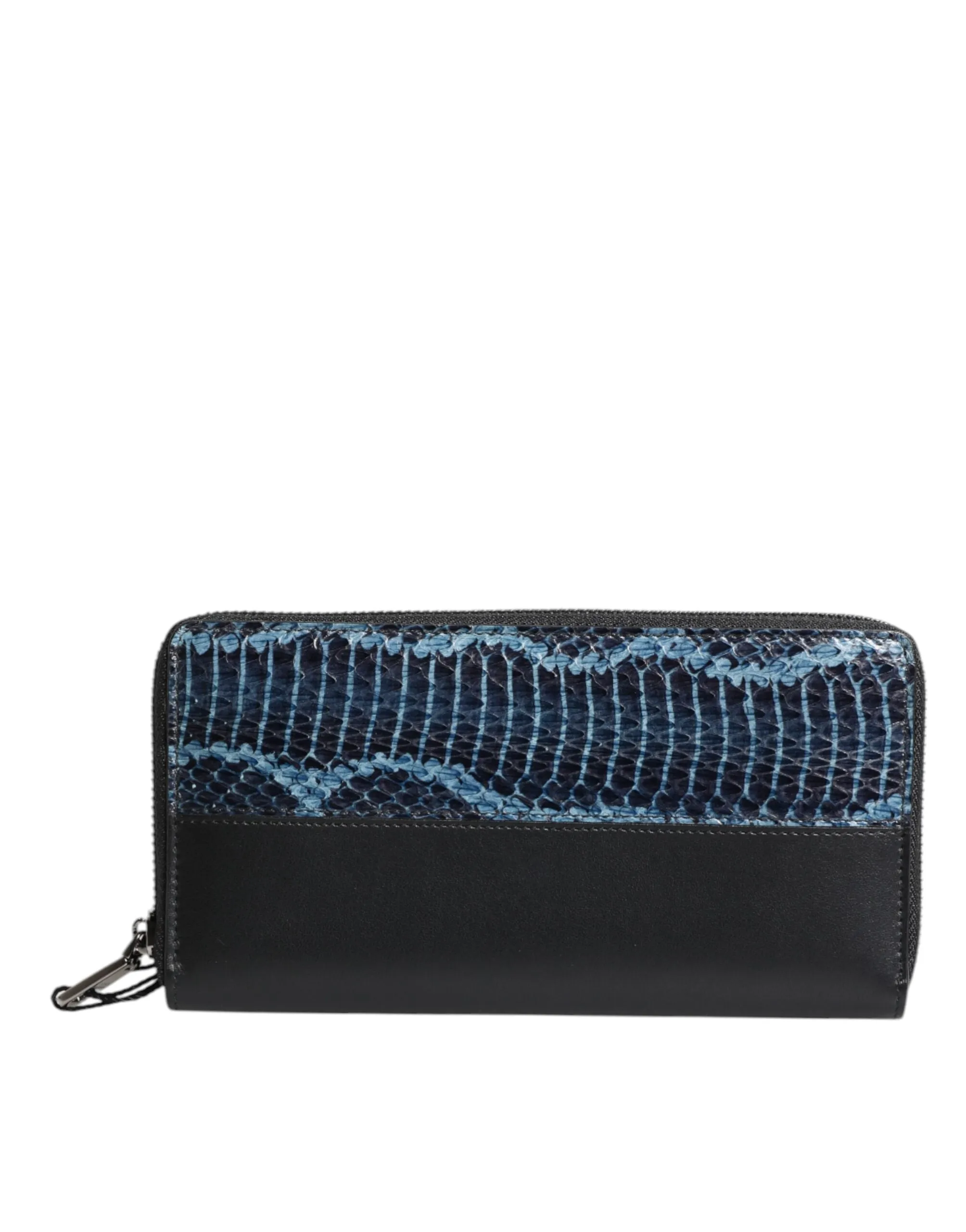 Dolce & Gabbana blue Exotic Leather Embossed Continental Men's Wallet (Pre-Owned)