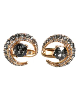 Dolce & Gabbana Brass Crystal Luna Men's Cufflink