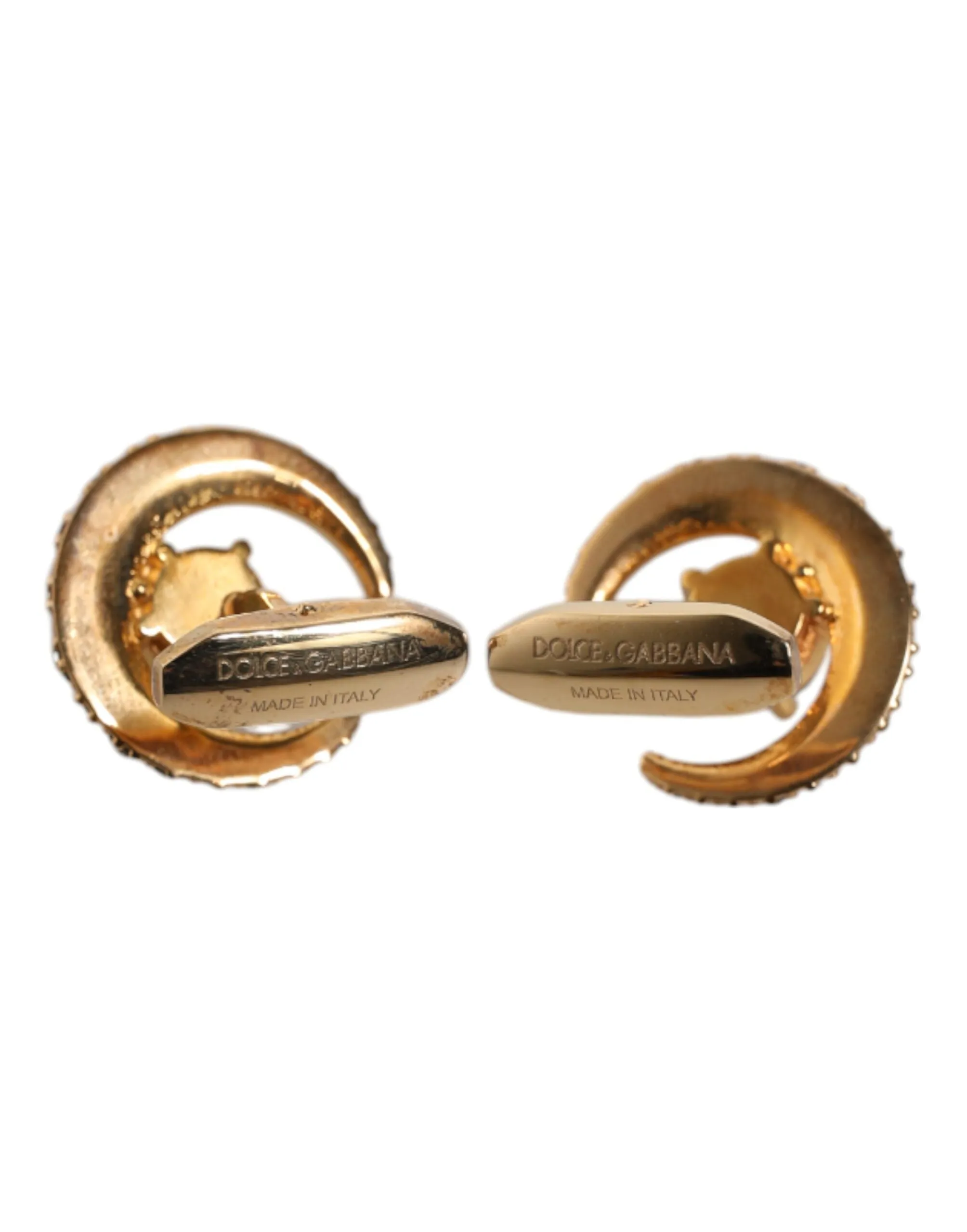 Dolce & Gabbana Brass Crystal Luna Men's Cufflink