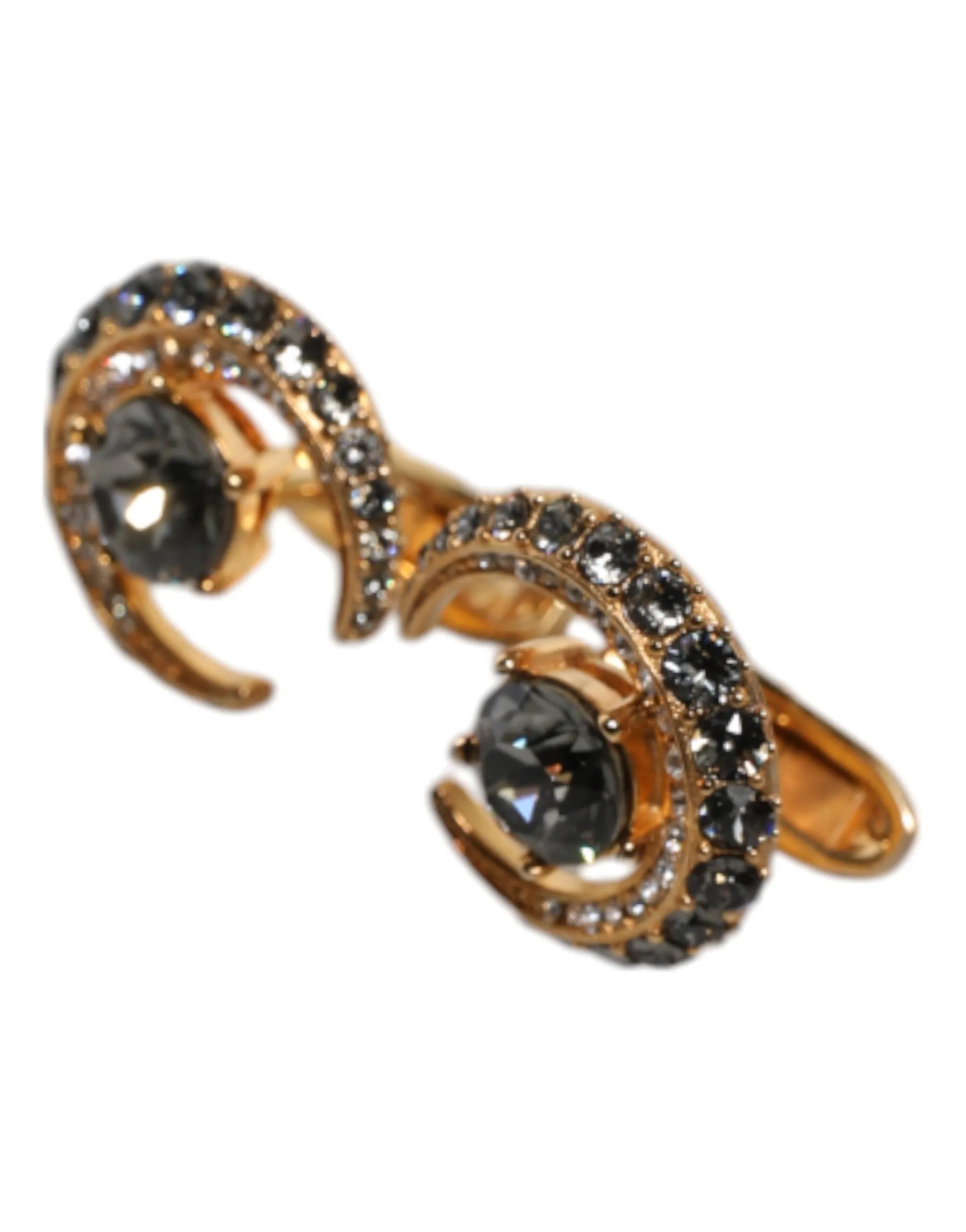 Dolce & Gabbana Brass Crystal Luna Men's Cufflink
