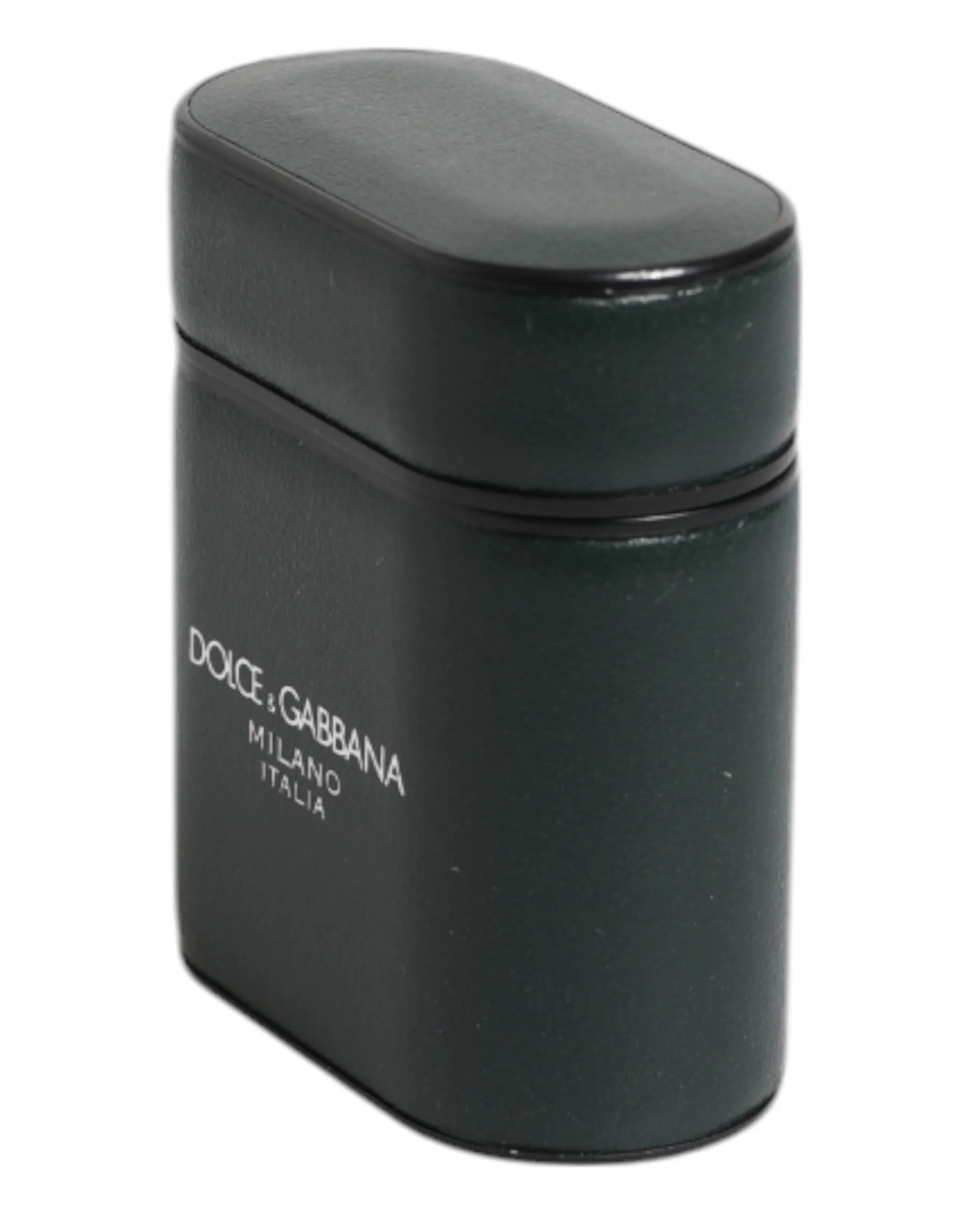 Dolce & Gabbana Calfskin Leather Logo Print Flip Holder Airpods Men's Case