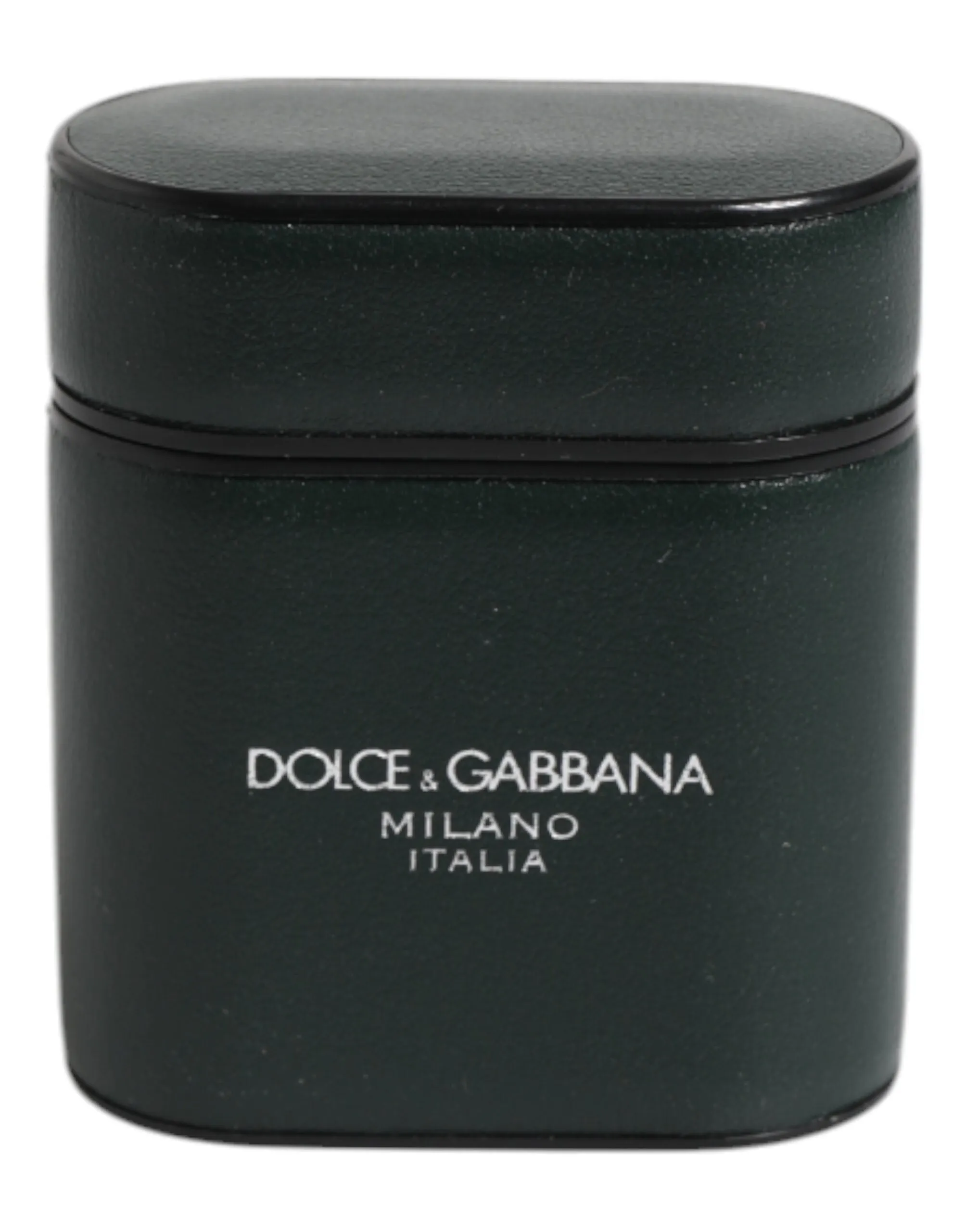 Dolce & Gabbana Calfskin Leather Logo Print Flip Holder Airpods Men's Case