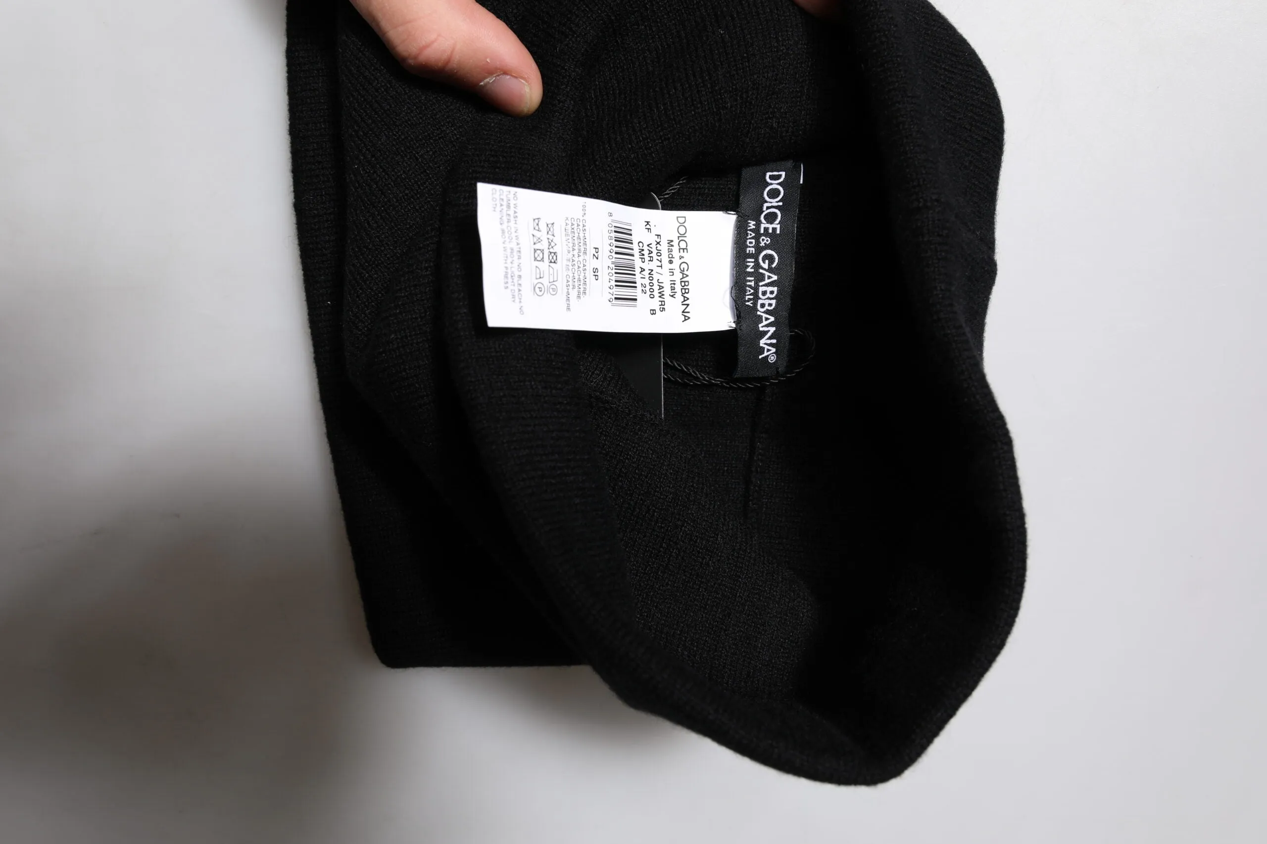 Dolce & Gabbana Cashmere Knitted Square Handkerchief Men's Scarf