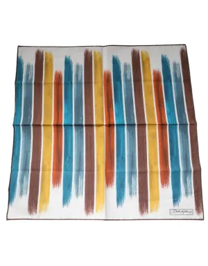 Dolce & Gabbana multi Stripes Cotton Square Foulard Men's Scarf
