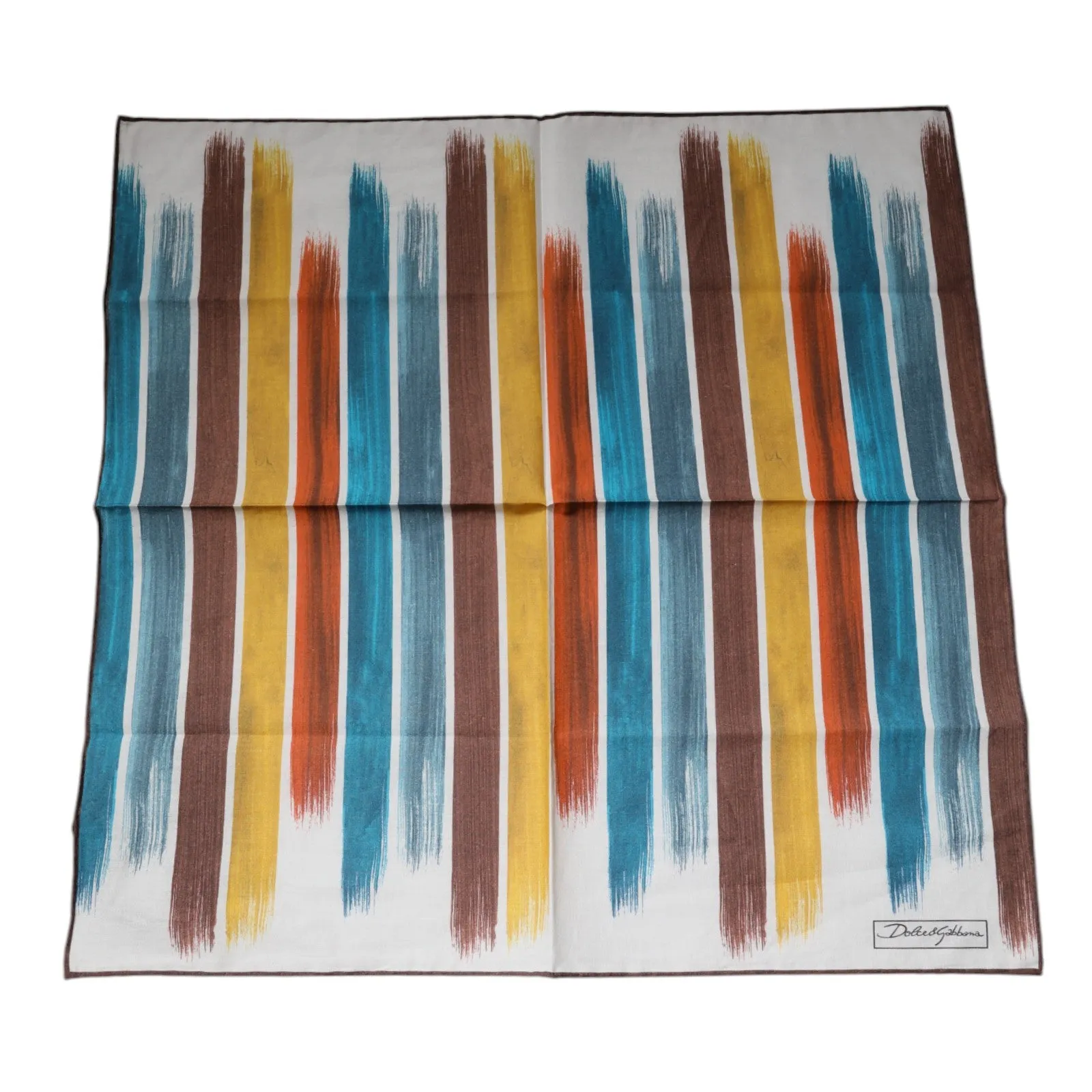 Dolce & Gabbana multi Stripes Cotton Square Foulard Men's Scarf