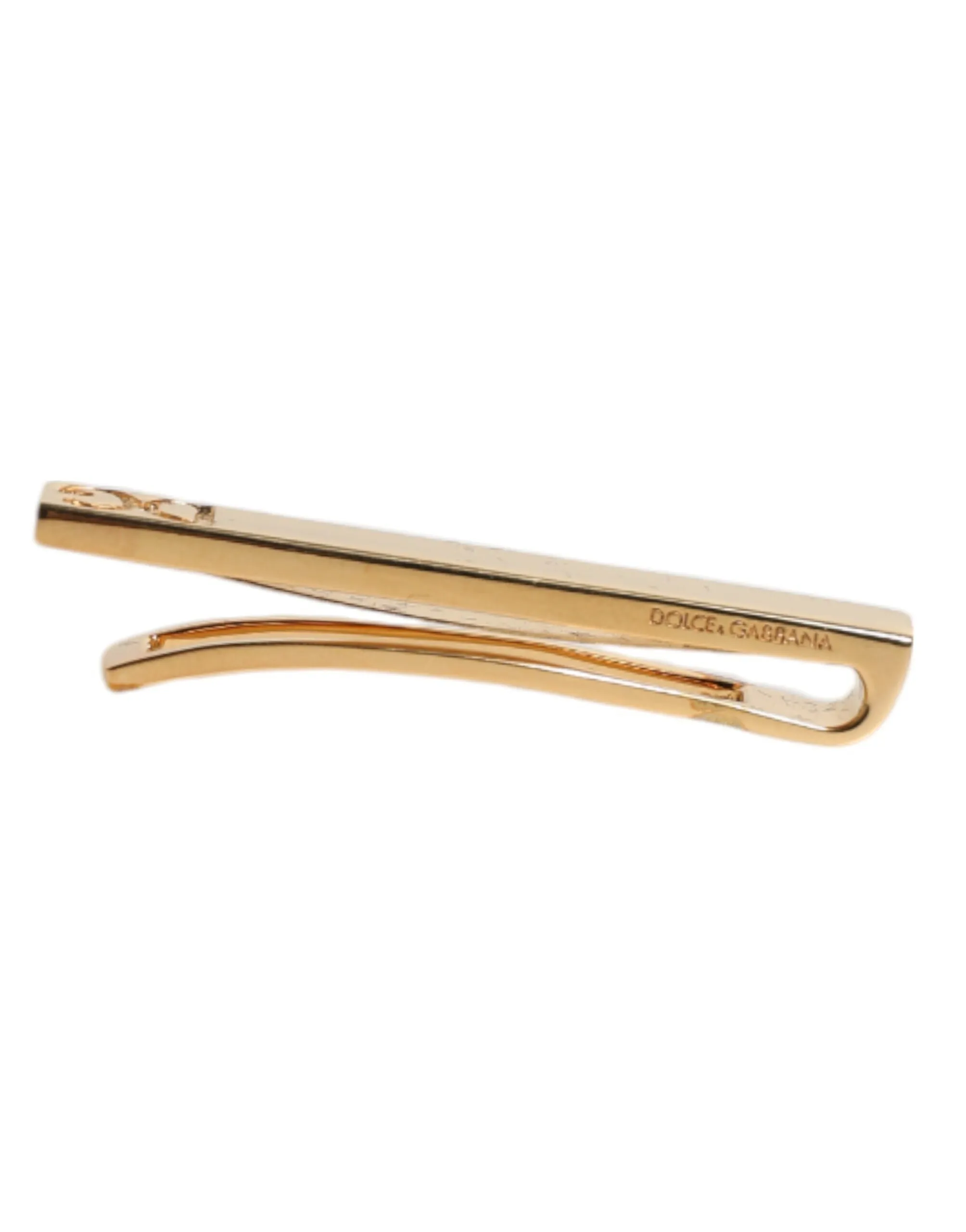 Dolce & Gabbana Tone Brass Logo Branded Tie Clip Men's Bar
