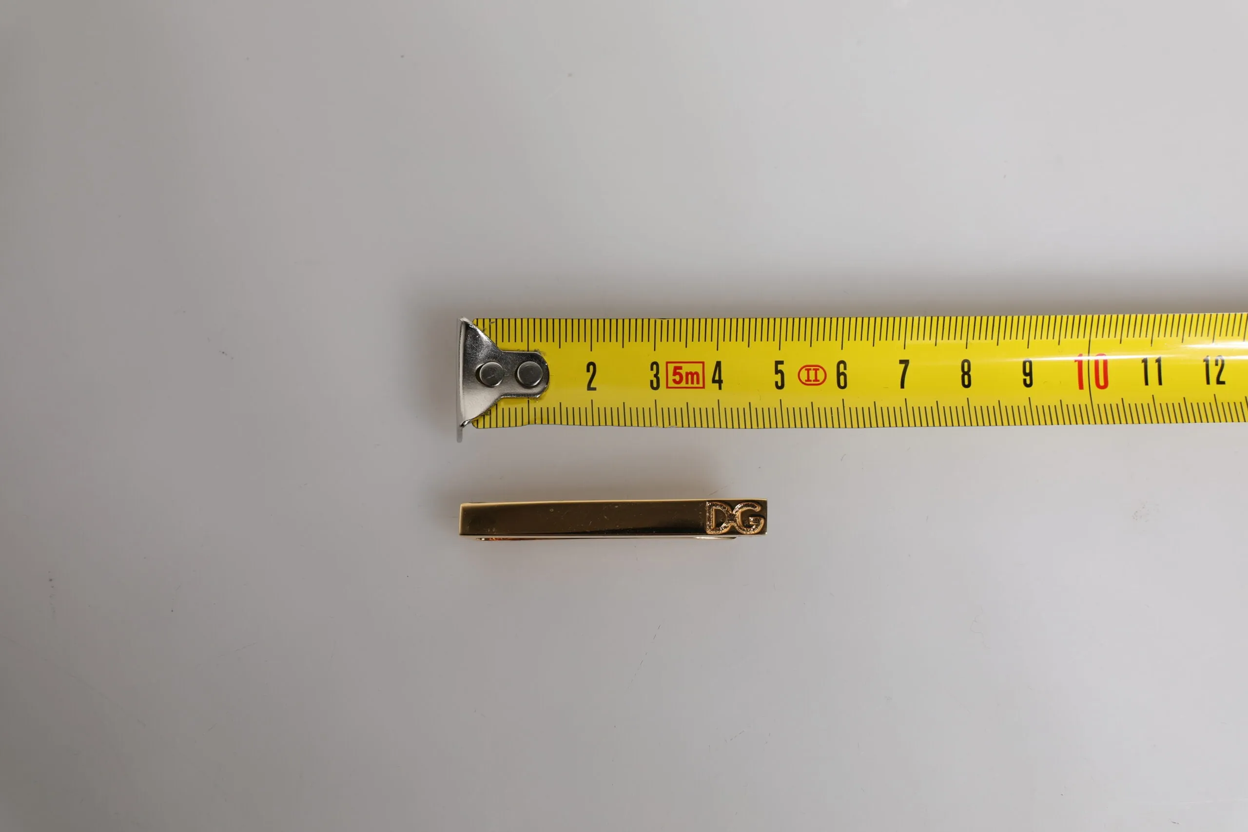 Dolce & Gabbana Tone Brass Logo Branded Tie Clip Men's Bar