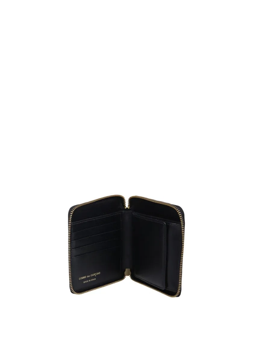 Dots Printed Small Zip Around Wallet