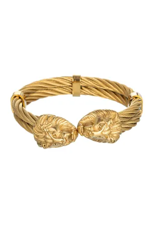 Double Lion Cuff Bracelet