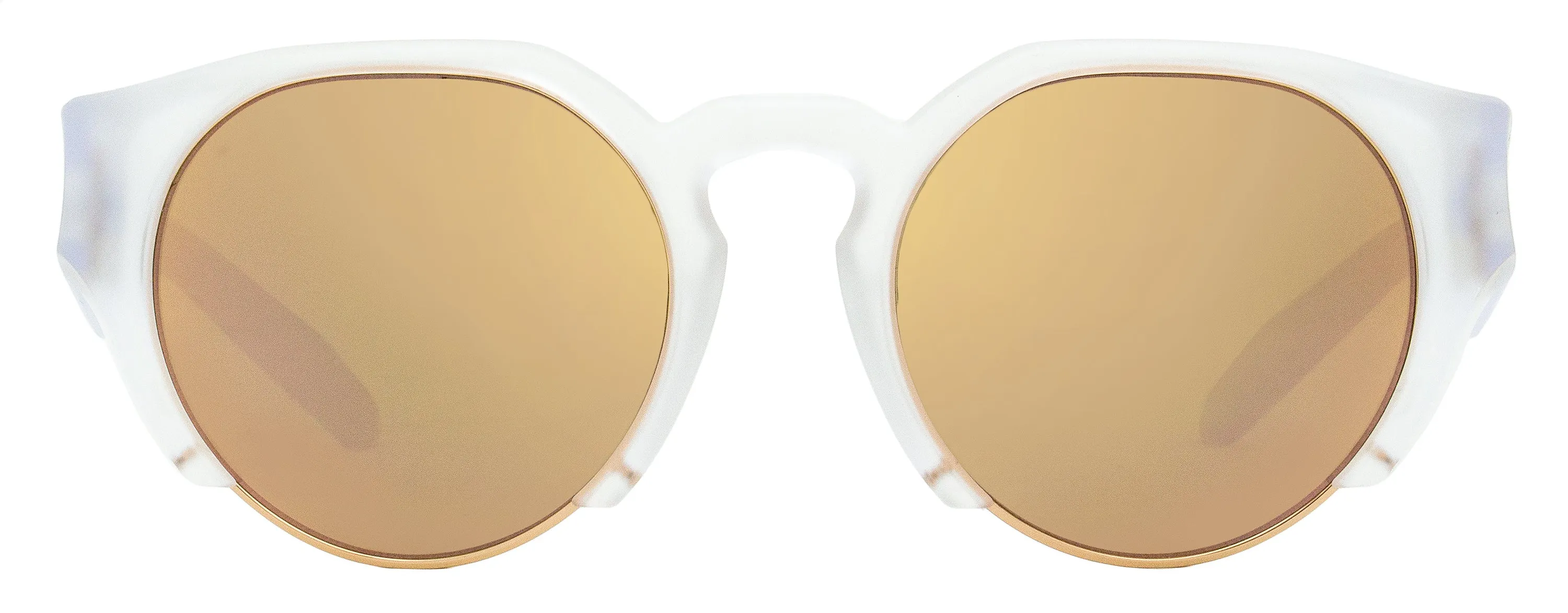 Dragon Men's Round Sunglasses Compass LL Ion 971 Matte Crystal 51mm
