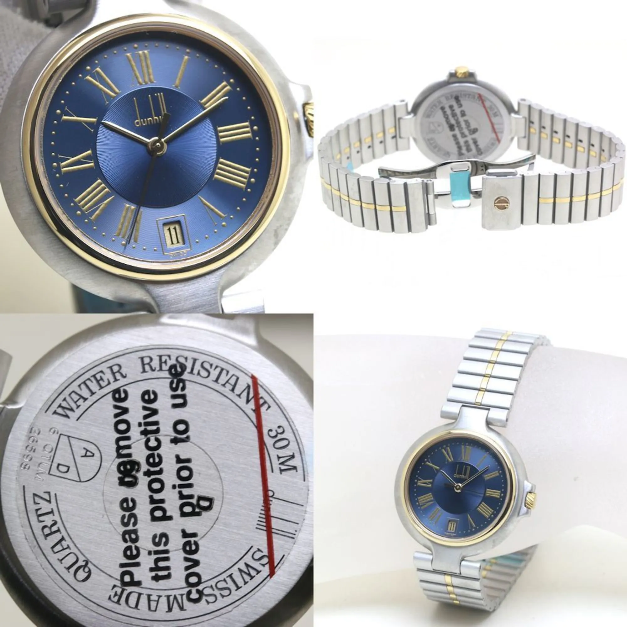 Dunhill gold Plated Stainless Steel Wristwatch (Pre-Owned)