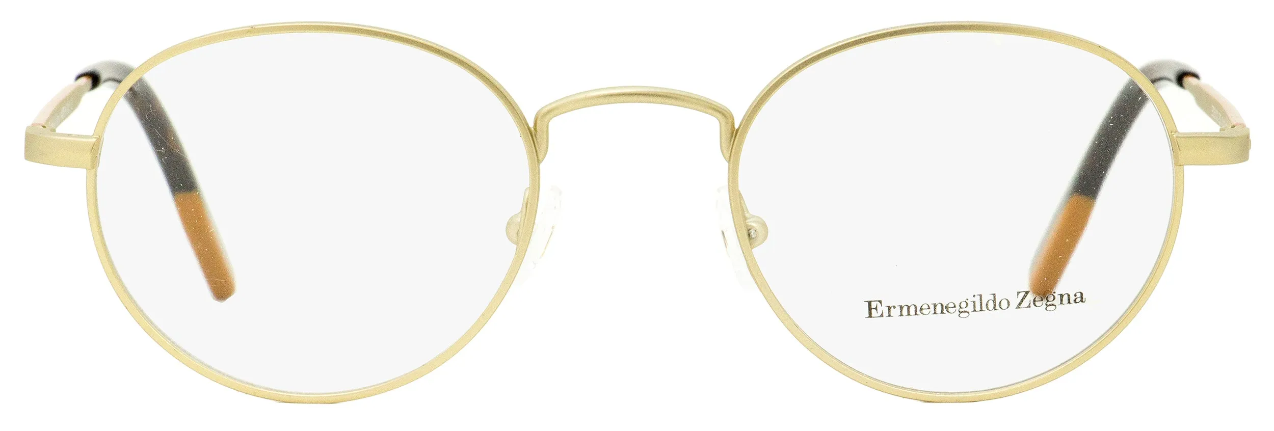 Ermenegildo Zegna Men's Oval Eyeglasses EZ5132 032 Matte Gold/Havana 47mm