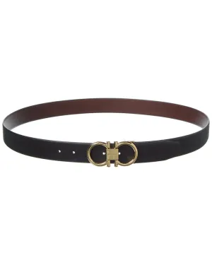 Ferragamo Gancini Reversible & Adjustable Leather Belt