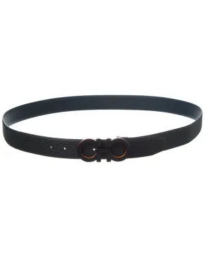 Ferragamo Gancini Reversible & Adjustable Leather Belt