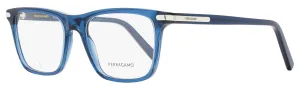 Ferragamo Men's Rectangular Eyeglasses SF2959N 414 Crystal Navy Blue 55mm