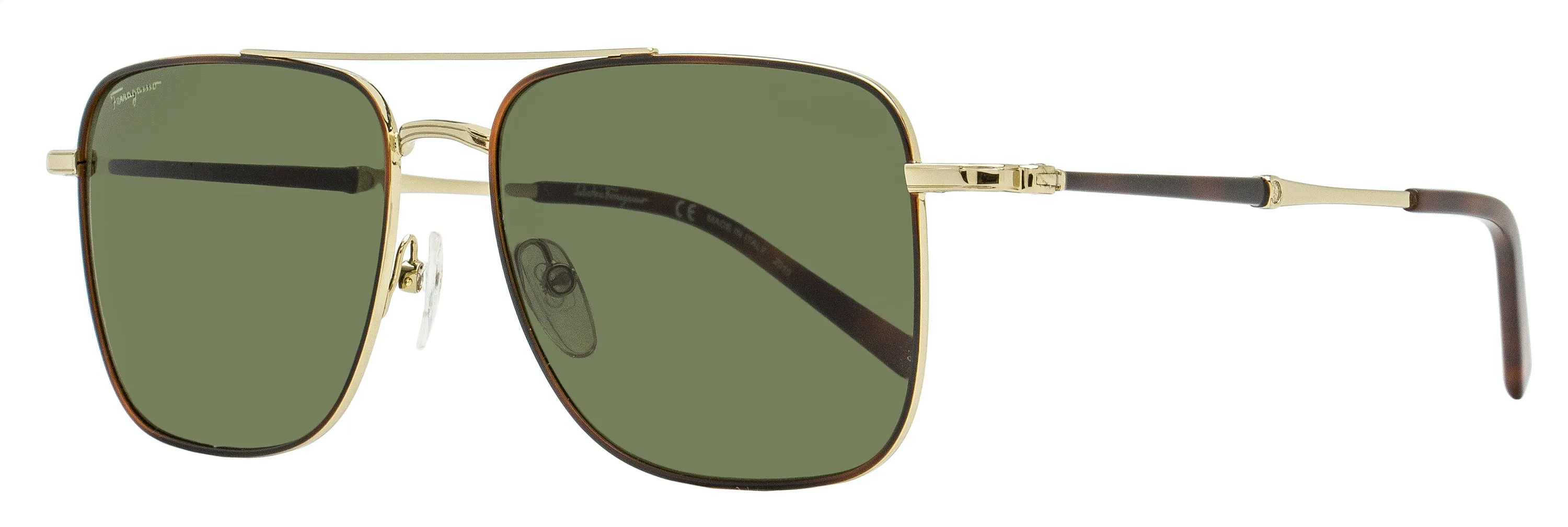 Ferragamo Men's Square Sunglasses SF266S 723 Gold/Tortoise 56mm