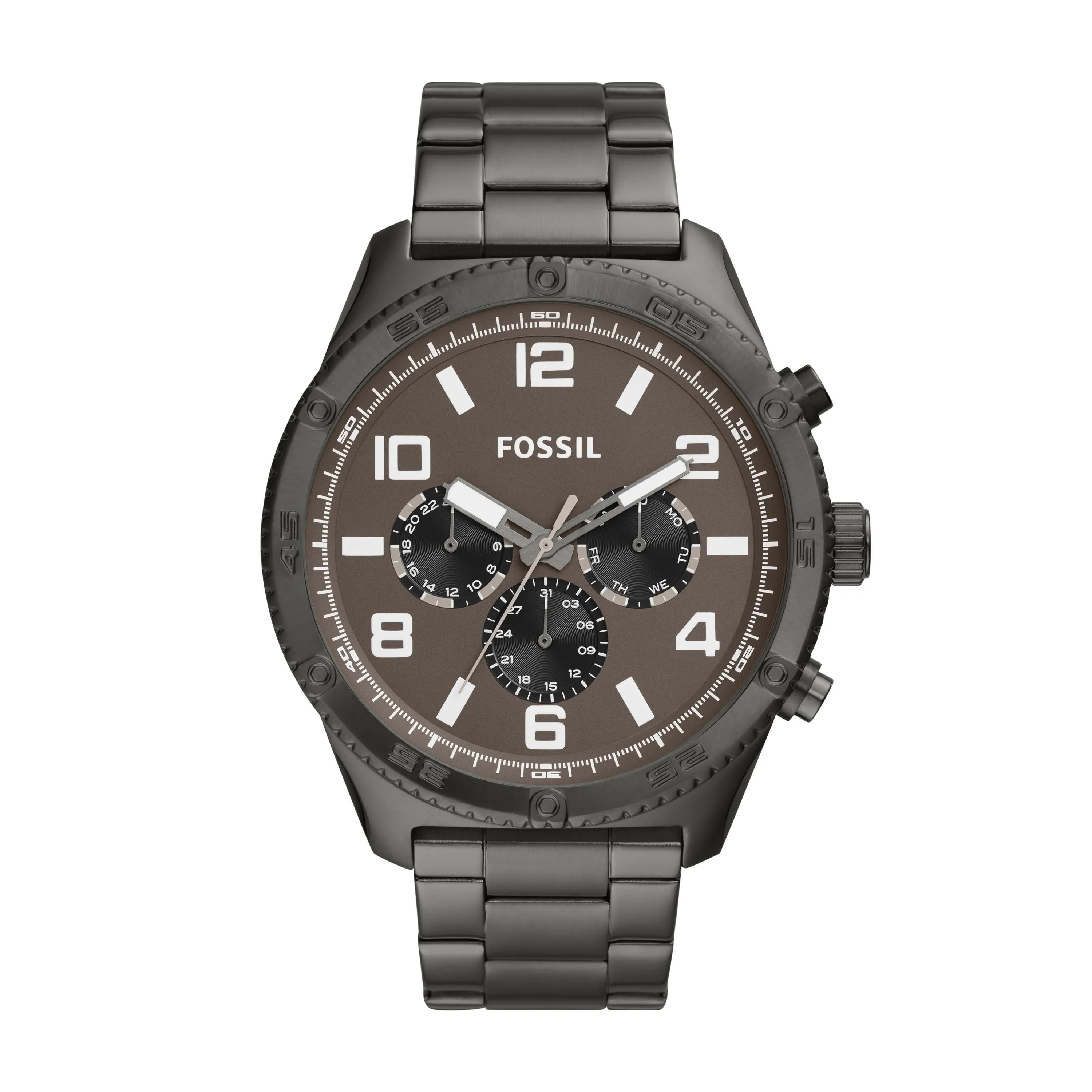 Fossil Men's Brox Multifunction, Smoke-Tone Stainless Steel Watch