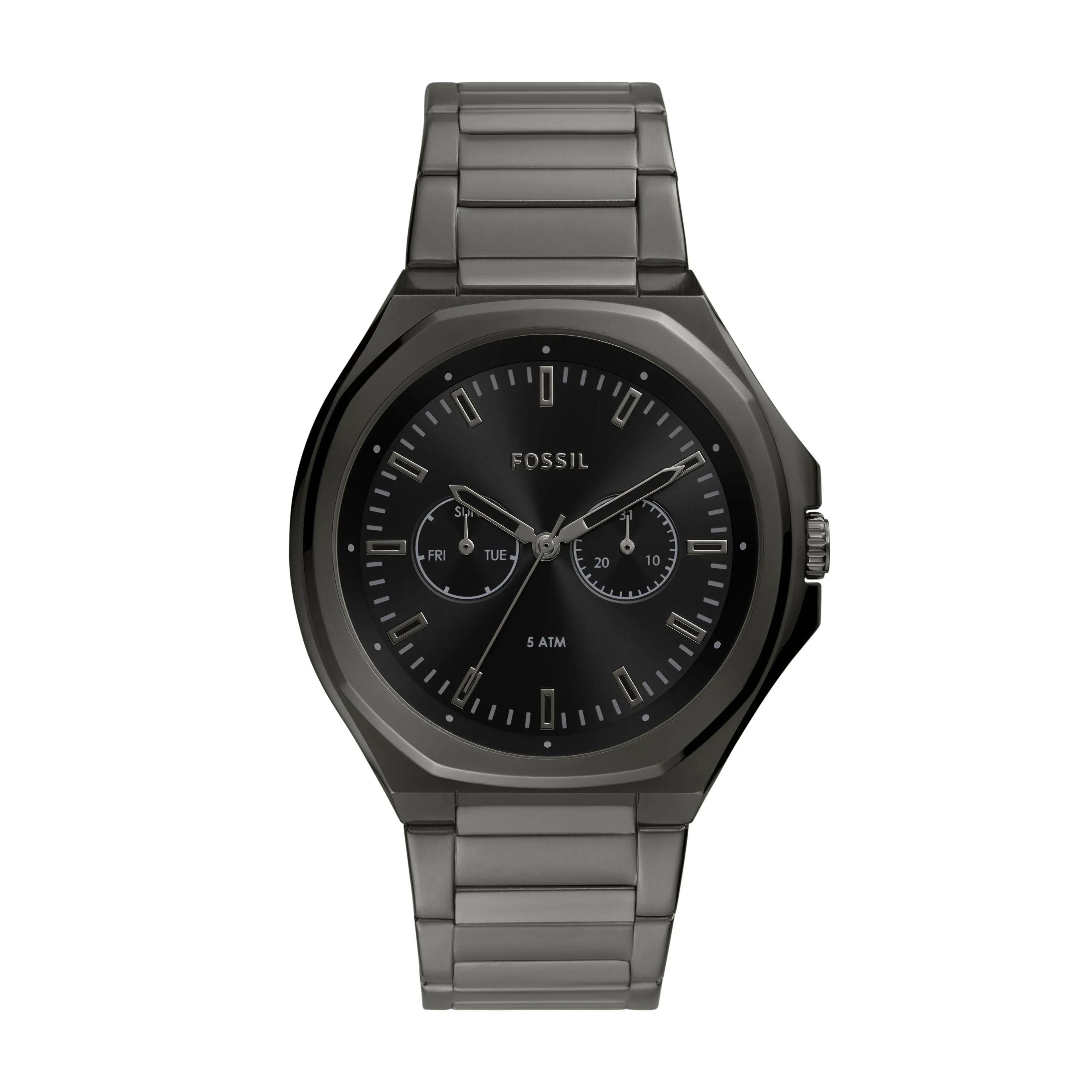 Fossil Men's Evanston Multifunction, Gunmetal-Tone Stainless Steel Watch