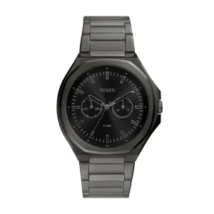 Fossil Men's Evanston Multifunction, Gunmetal-Tone Stainless Steel Watch