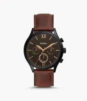 Fossil Men's Fenmore Midsize Multifunction, Black-Tone Stainless Steel Watch