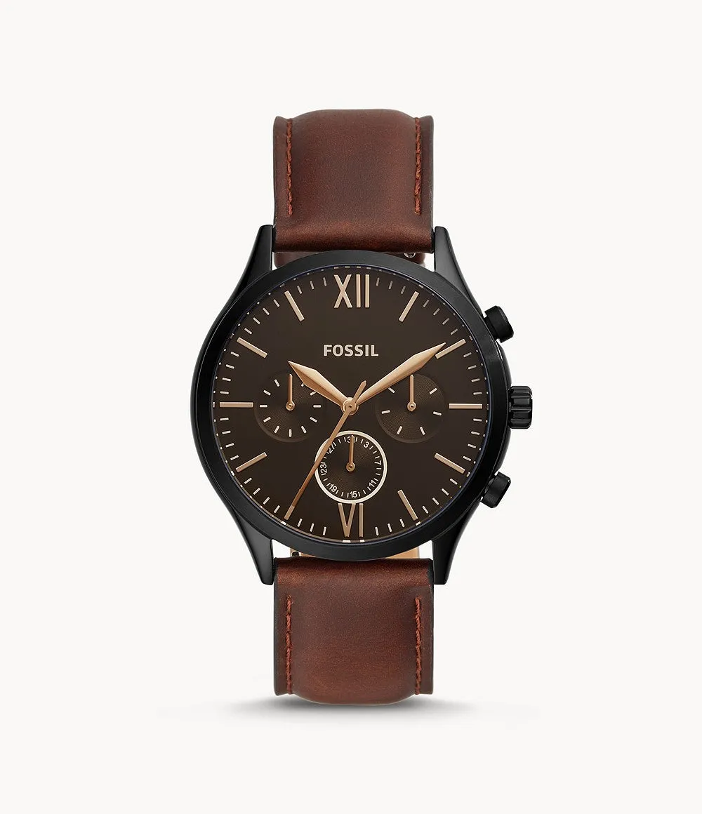 Fossil Men's Fenmore Midsize Multifunction, Black-Tone Stainless Steel Watch