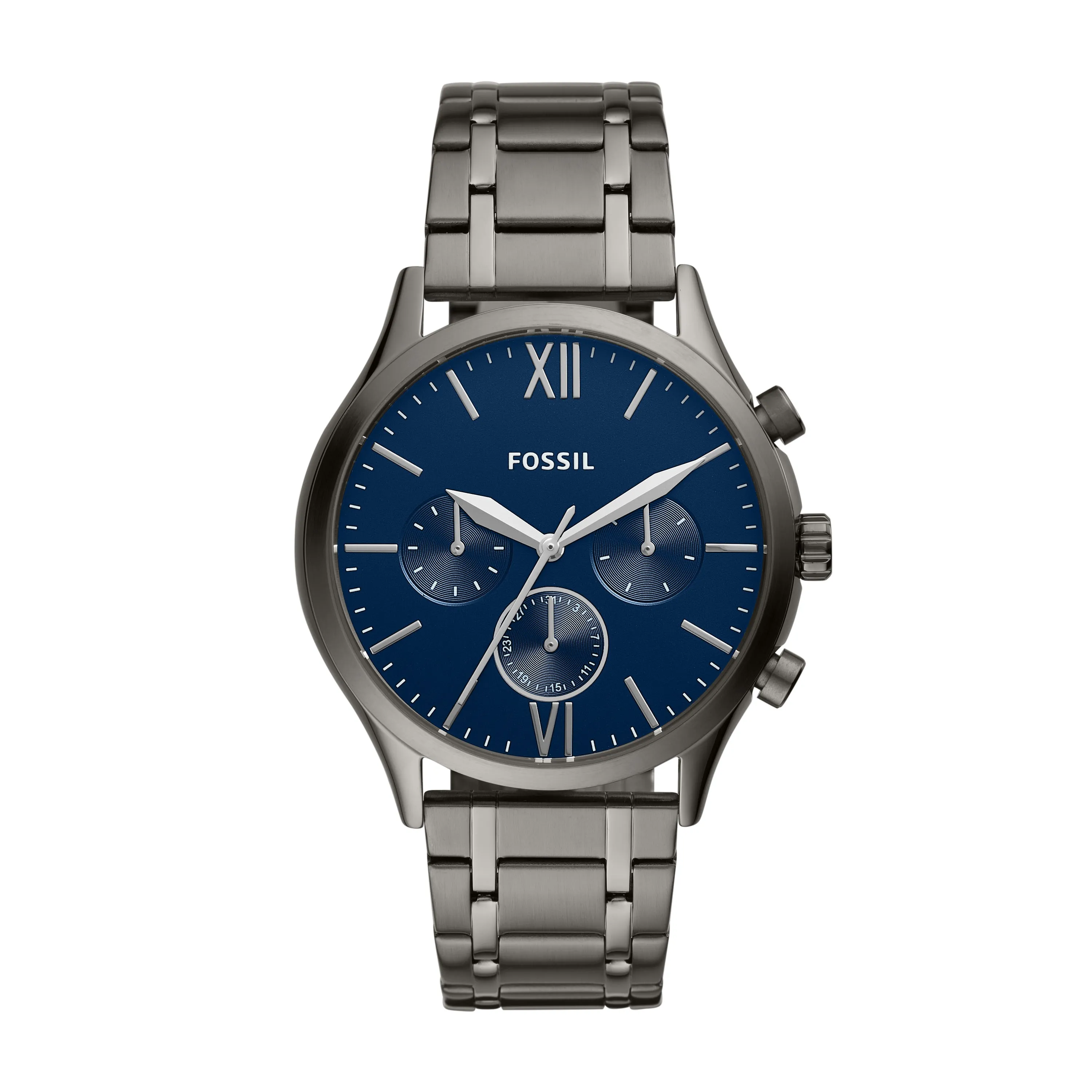 Fossil Men's Fenmore Midsize Multifunction, Smoke-Tone Stainless Steel Watch