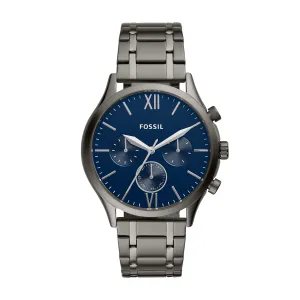 Fossil Men's Fenmore Midsize Multifunction, Smoke-Tone Stainless Steel Watch