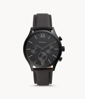 Fossil Men's Fenmore Multifunction, Black-Tone Stainless Steel