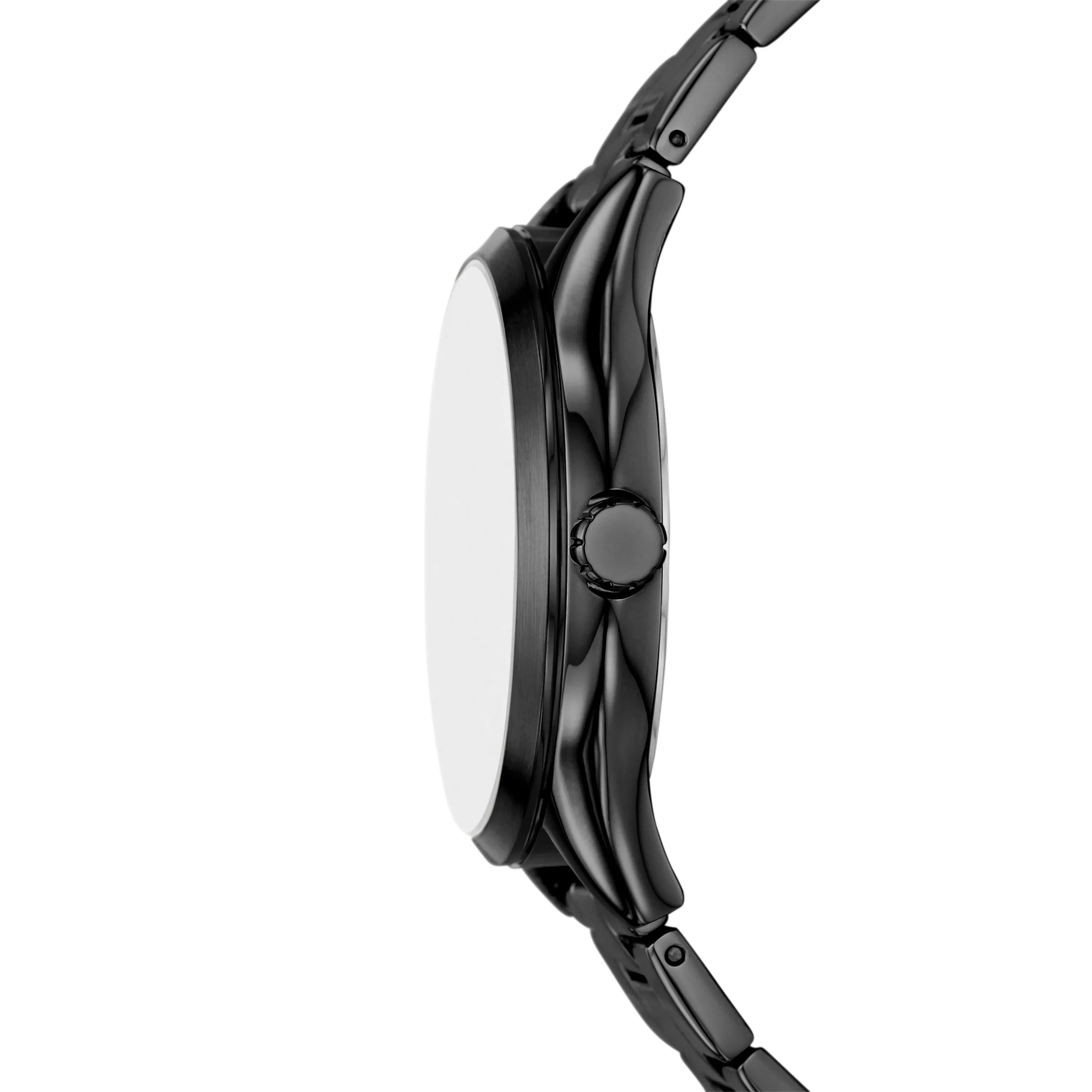 Fossil Men's Fenmore Three-Hand, Black Stainless Steel Watch