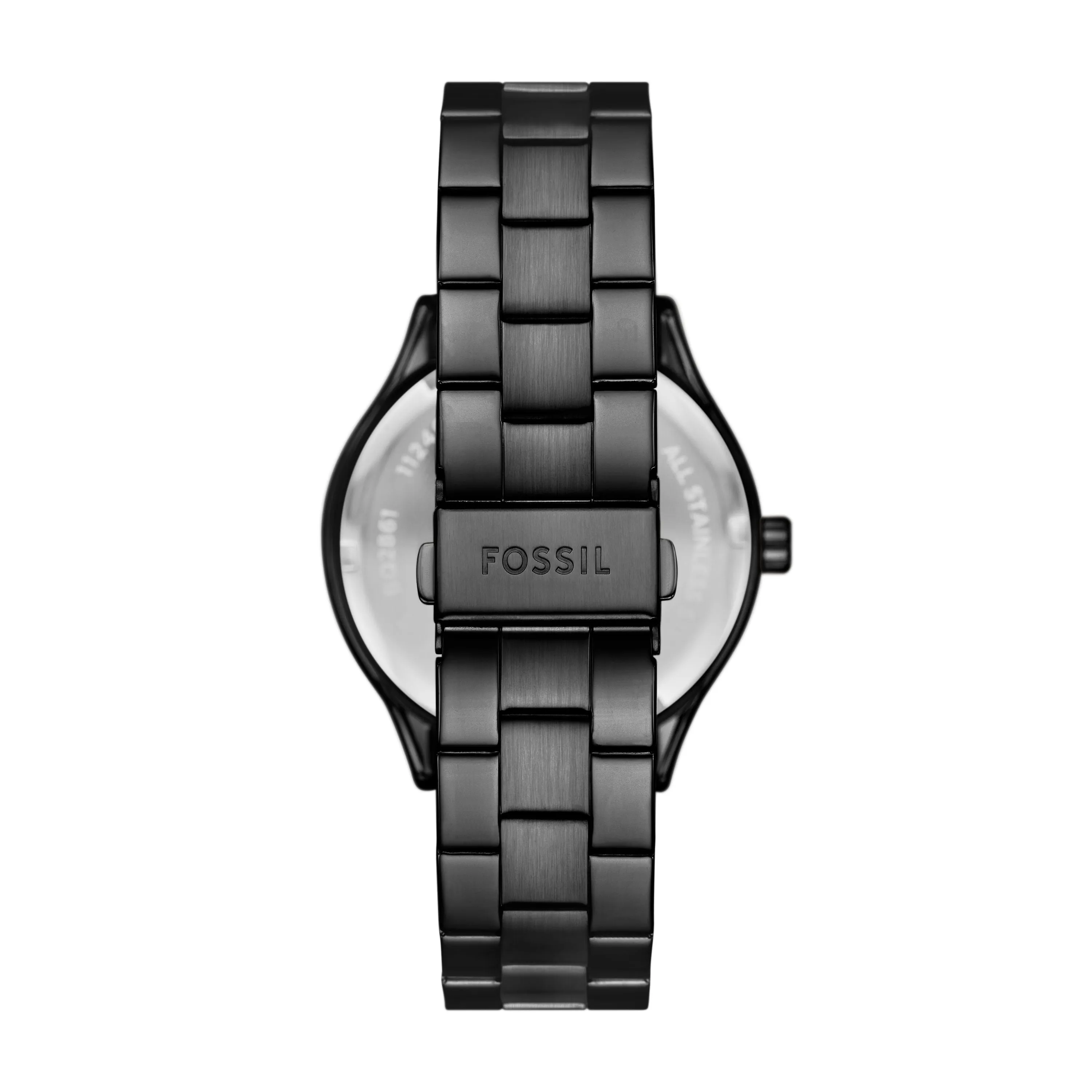 Fossil Men's Fenmore Three-Hand, Black Stainless Steel Watch