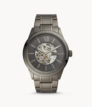 Fossil Men's Flynn Automatic, Gunmetal-Tone Stainless Steel Watch