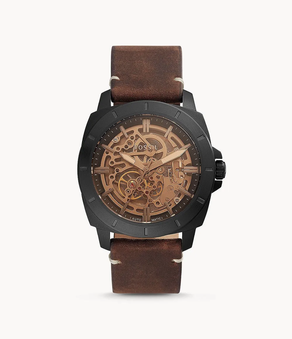 Fossil Men's Privateer Sport Automatic, Black-Tone Stainless Steel Watch