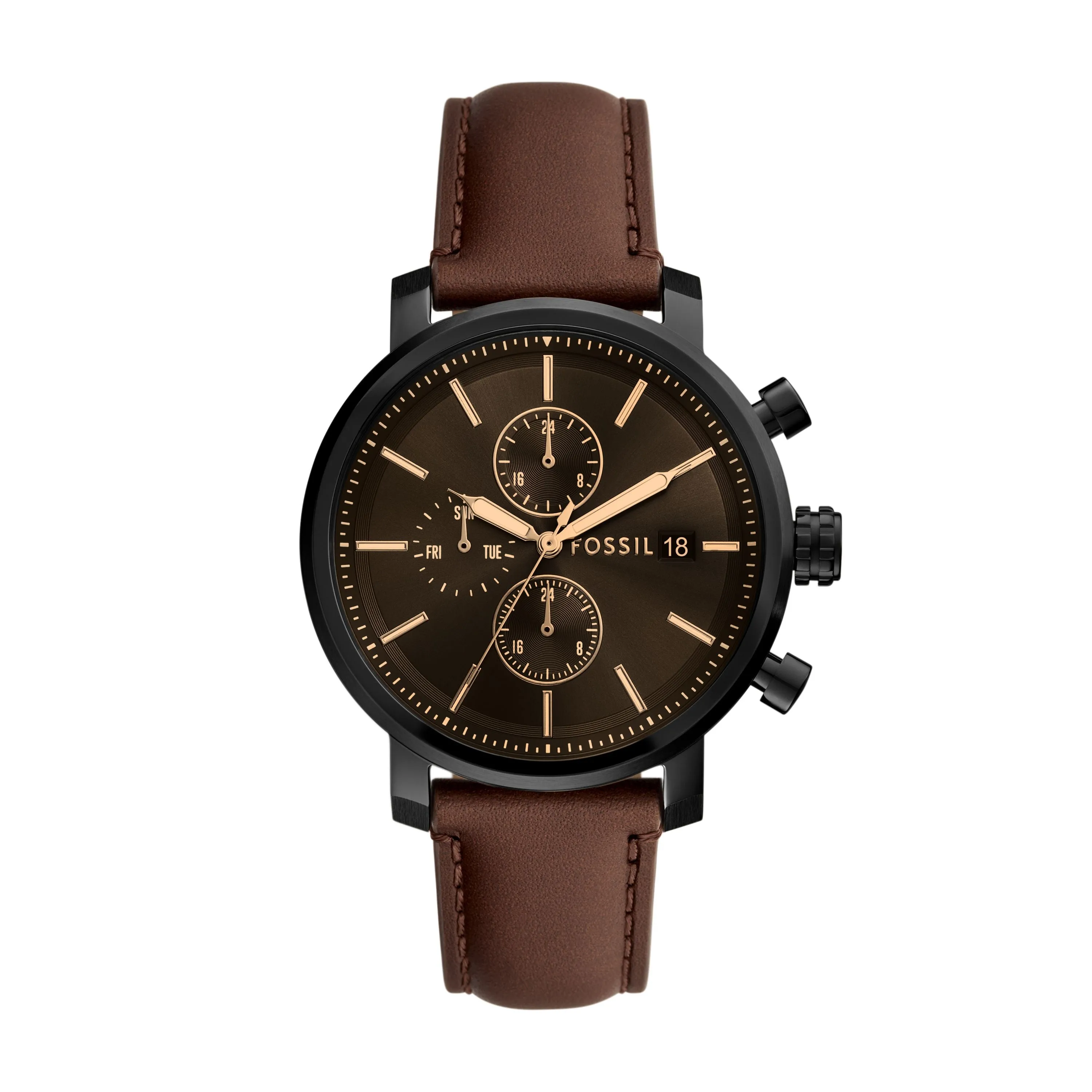 Fossil Men's Rhett Multifunction, Black Stainless Steel Watch