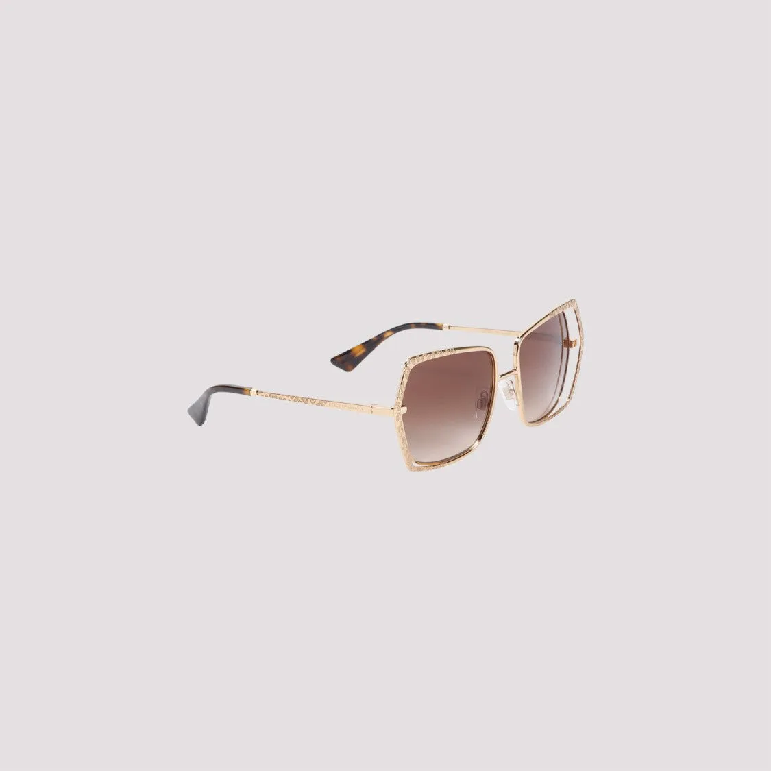 Gold Metal Print Sunglasses