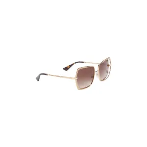 Gold Metal Print Sunglasses